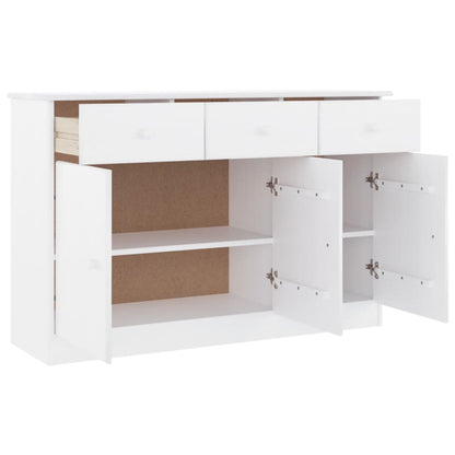 Sideboard ALTA Weiß 112x35x73 cm Massivholz Kiefer