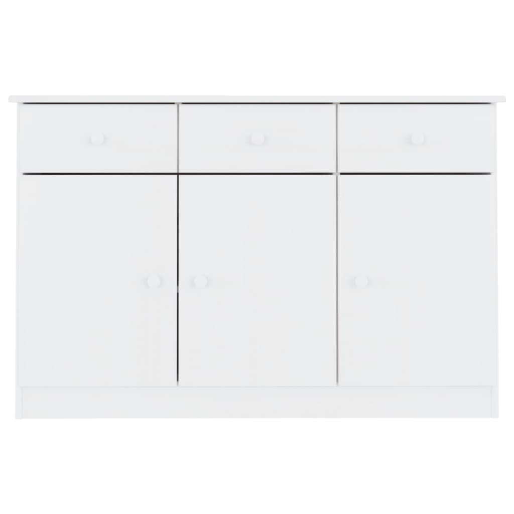 Sideboard ALTA Weiß 112x35x73 cm Massivholz Kiefer