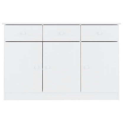 Sideboard ALTA Weiß 112x35x73 cm Massivholz Kiefer