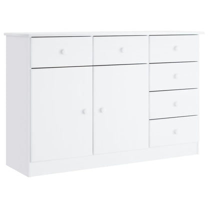 Sideboard ALTA Weiß 112x35x73 cm Massivholz Kiefer