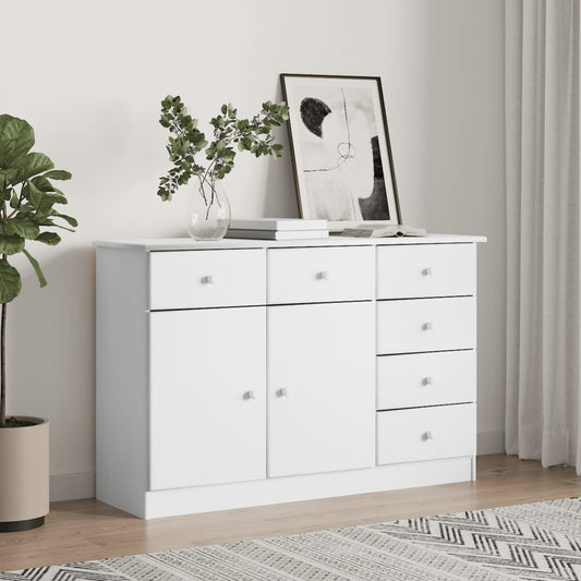Skænk ALTA Hvid 112x35x73 cm Massiv Fyr