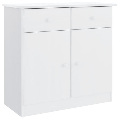 Sideboard ALTA Weiß 77x35x73 cm Massivholz Kiefer