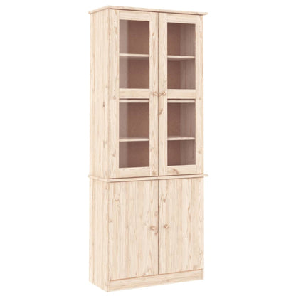 Vitrineskab ALTA 77x35x186,5 cm massiv fyrretræ