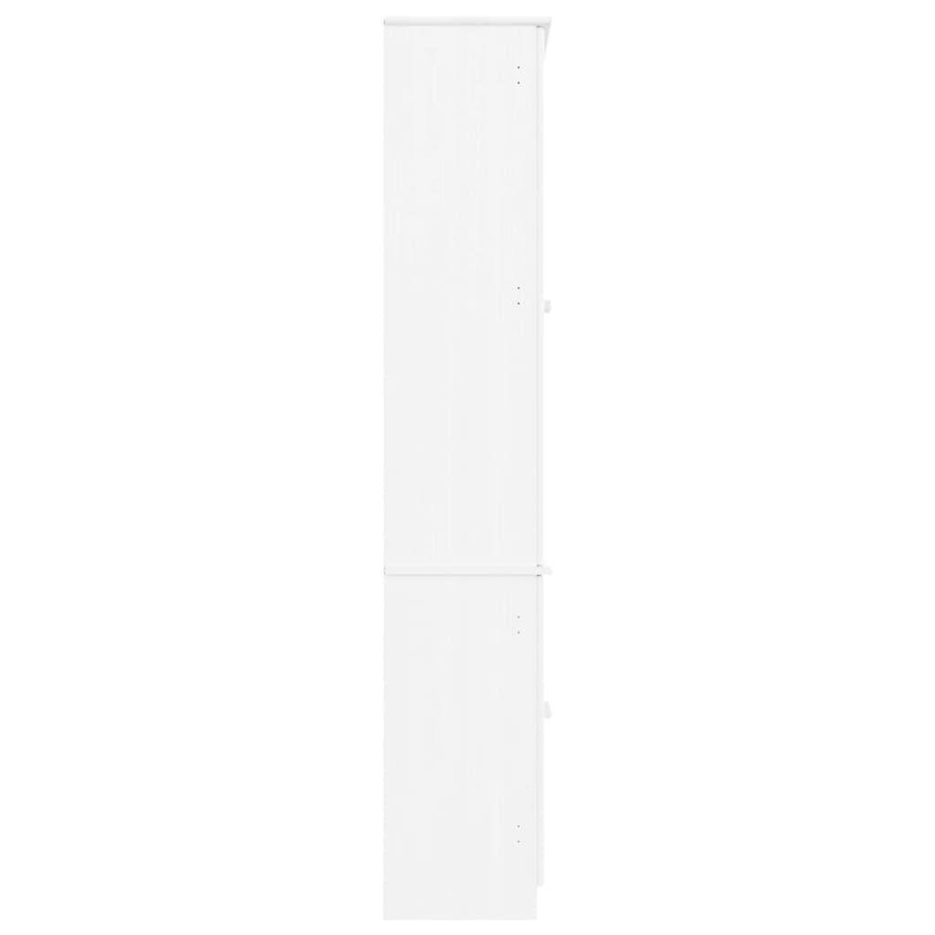 Vitrineskab ALTA Hvid 77x35x186,5 cm massiv fyrretræ