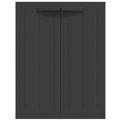 Gartenschrank Schwarz 65x37x85 cm PP