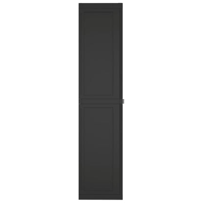 Gartenschrank Schwarz 65x37x165 cm PP
