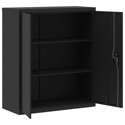 Arkivskab Sort 90x40x105 cm Stål