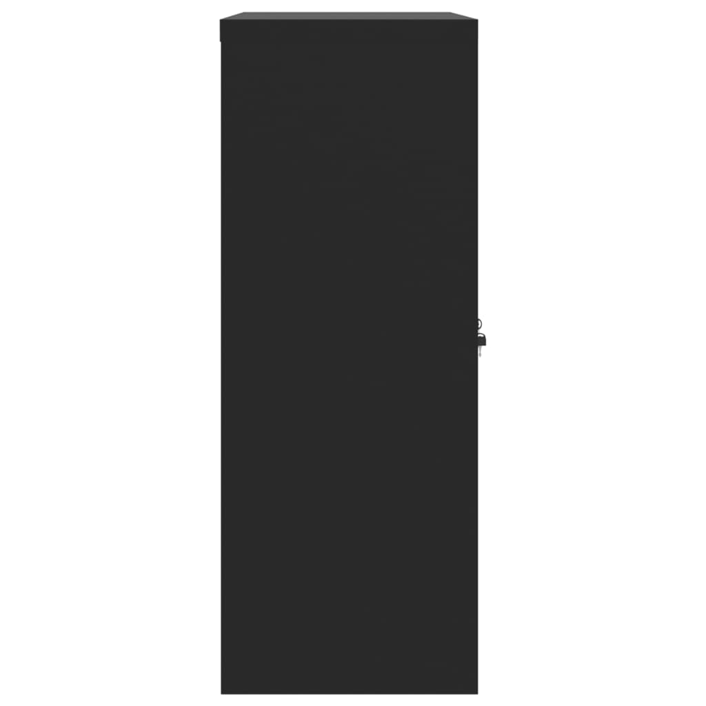 Arkivskab Sort 90x40x105 cm Stål