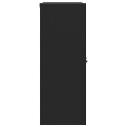 Arkivskab Sort 90x40x105 cm Stål