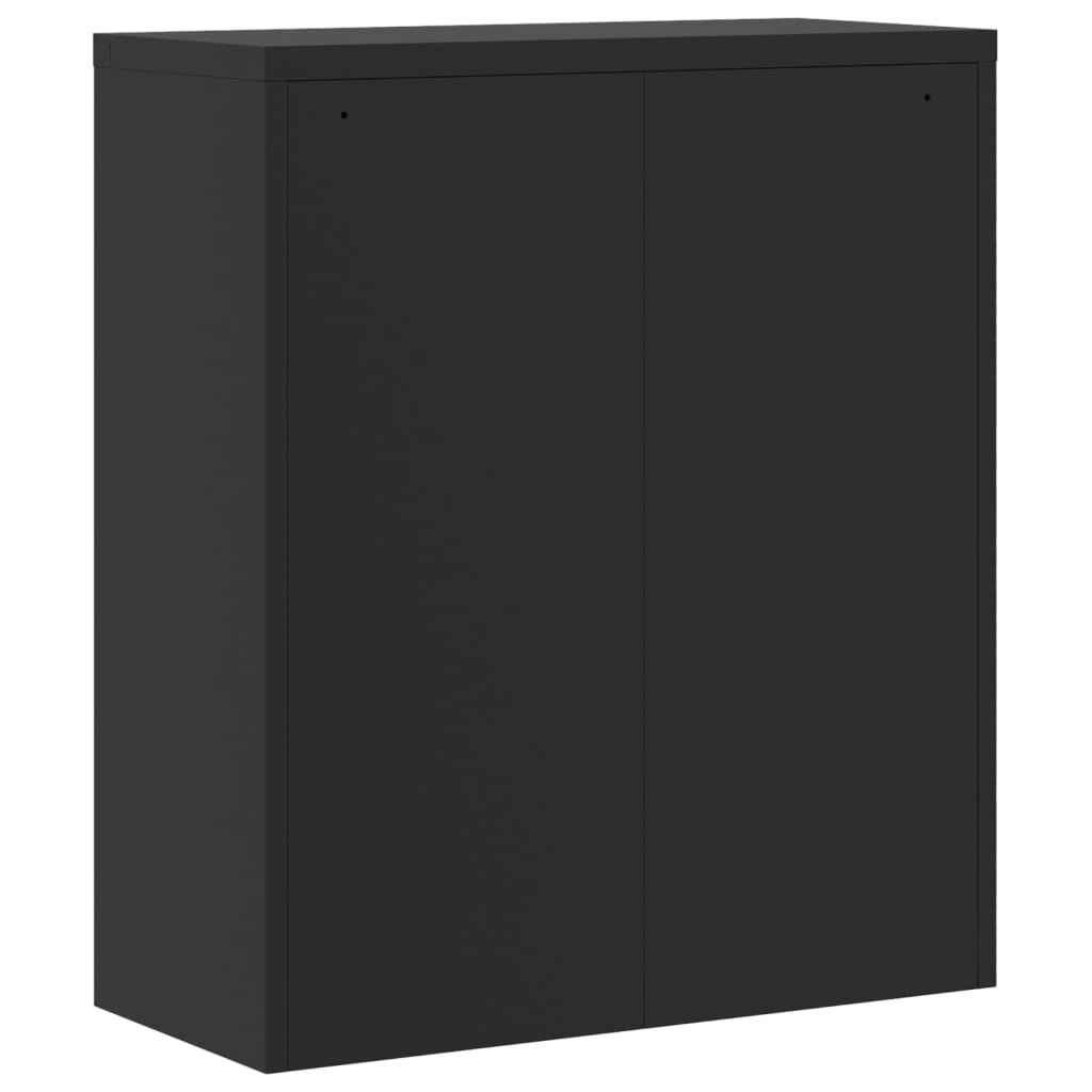 Arkivskab Sort 90x40x105 cm Stål