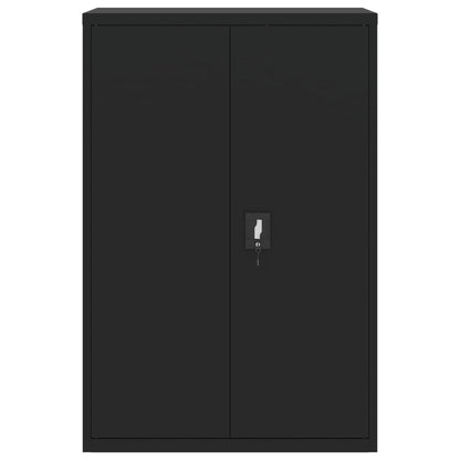 Aktenschrank Schwarz 90x40x140 cm Stahl
