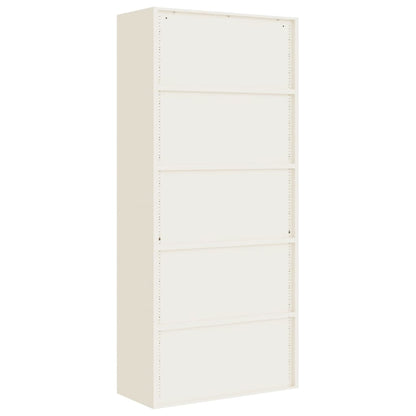 Aktenschrank Weiß 90x40x200 cm Stahl
