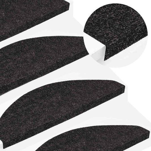 Stufenmatten Selbstklebend 10 Stk. Anthrazit 65x22,5x3,5 cm