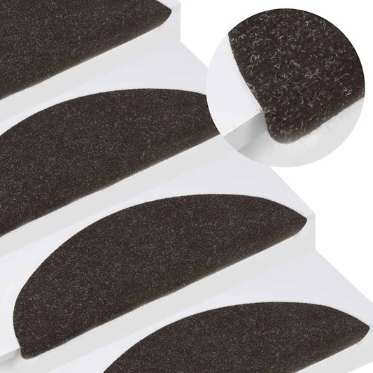 Stufenmatten Selbstklebend 10 Stk. Schwarz 56x17x3 cm