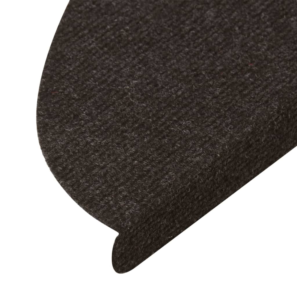 Stufenmatten Selbstklebend 10 Stk. Schwarz 65x22,5x3,5 cm