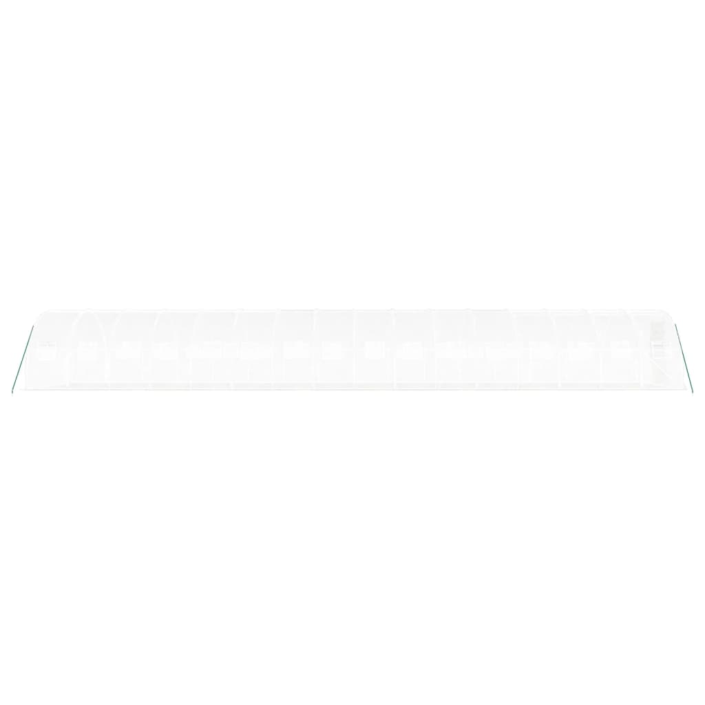Gewächshaus mit Stahlrahmen Weiß 48 m² 16x3x2 m