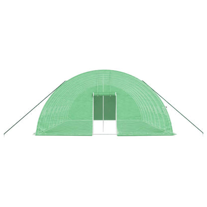 Gewächshaus mit Stahlrahmen Grün 48 m² 8x6x2,85 m