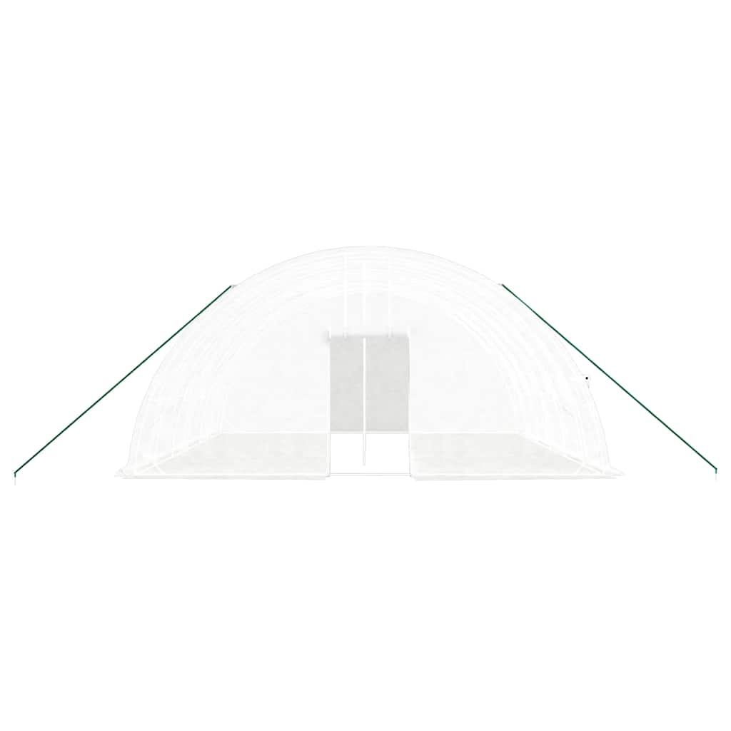 Gewächshaus mit Stahlrahmen Weiß 36 m² 6x6x2,85 m