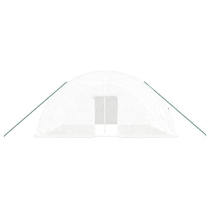 Gewächshaus mit Stahlrahmen Weiß 36 m² 6x6x2,85 m