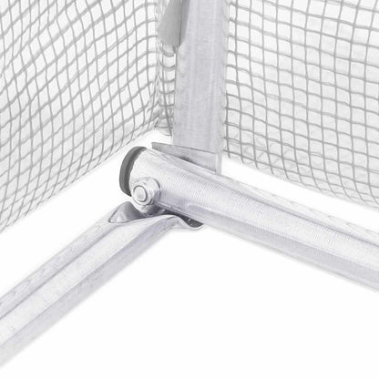 Gewächshaus mit Stahlrahmen Weiß 36 m² 6x6x2,85 m