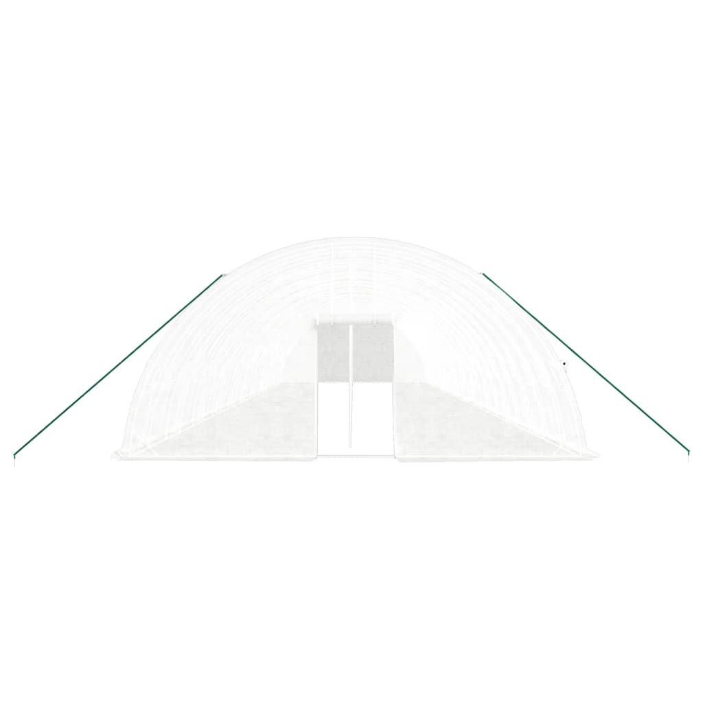 Gewächshaus mit Stahlrahmen Weiß 132 m² 22x6x2,85 m