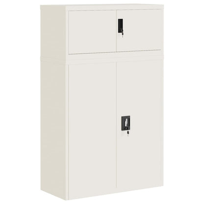 Aktenschrank Weiß 90x40x145 cm Stahl