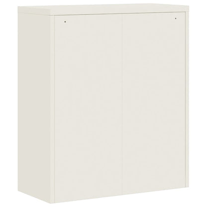 Aktenschrank Weiß 90x40x145 cm Stahl
