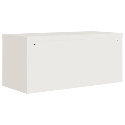 Aktenschrank Weiß 90x40x220 cm Stahl