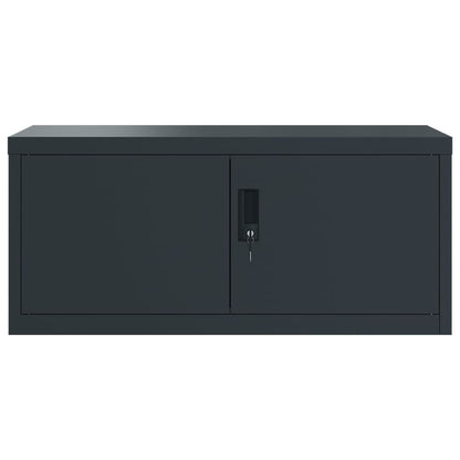 Aktenschrank Anthrazit 90x40x110 cm Stahl