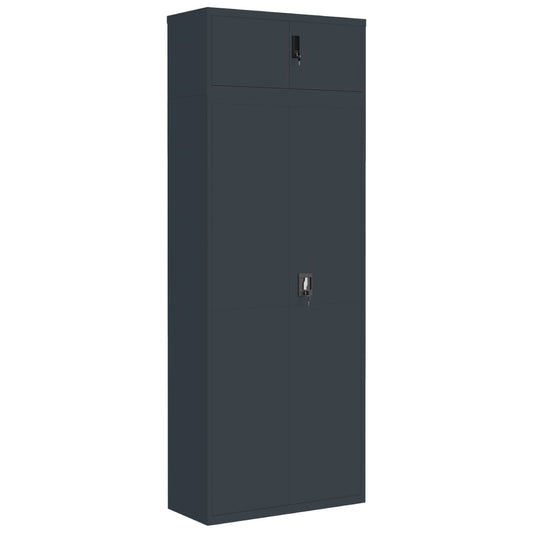 Aktenschrank Anthrazit 90x40x240 cm Stahl