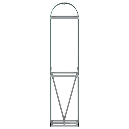 Kaminholzunterstand Grün 40x45x170 cm Verzinkter Stahl