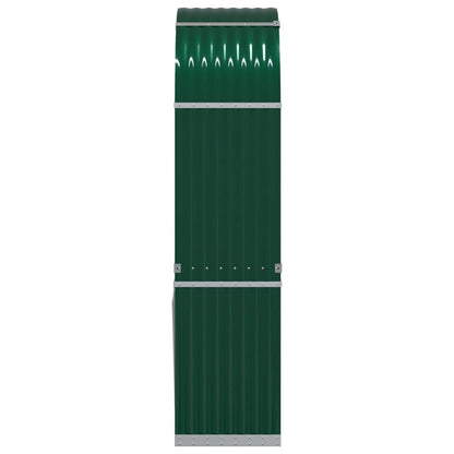 Kaminholzunterstand Grün 80x45x190 cm Verzinkter Stahl
