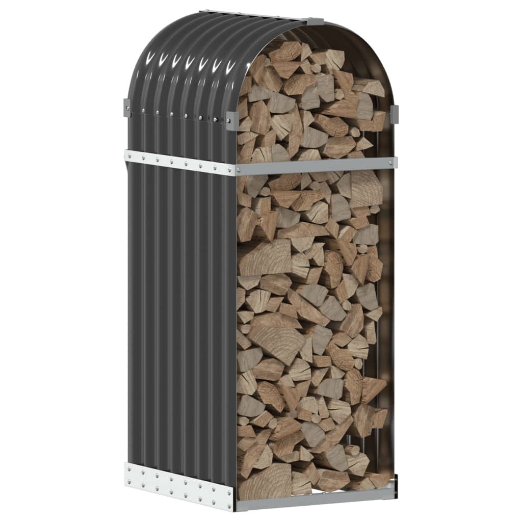 Holzkorb Anthrazit 40x45x100 cm Verzinkter Stahl