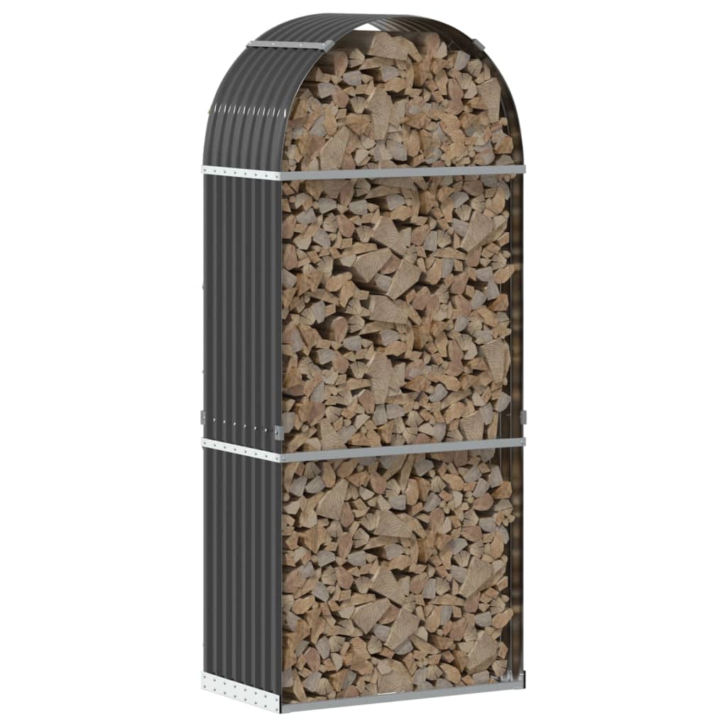 Holzkorb Anthrazit 80x45x190 cm Verzinkter Stahl