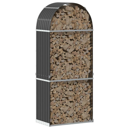 Holzkorb Anthrazit 80x45x190 cm Verzinkter Stahl