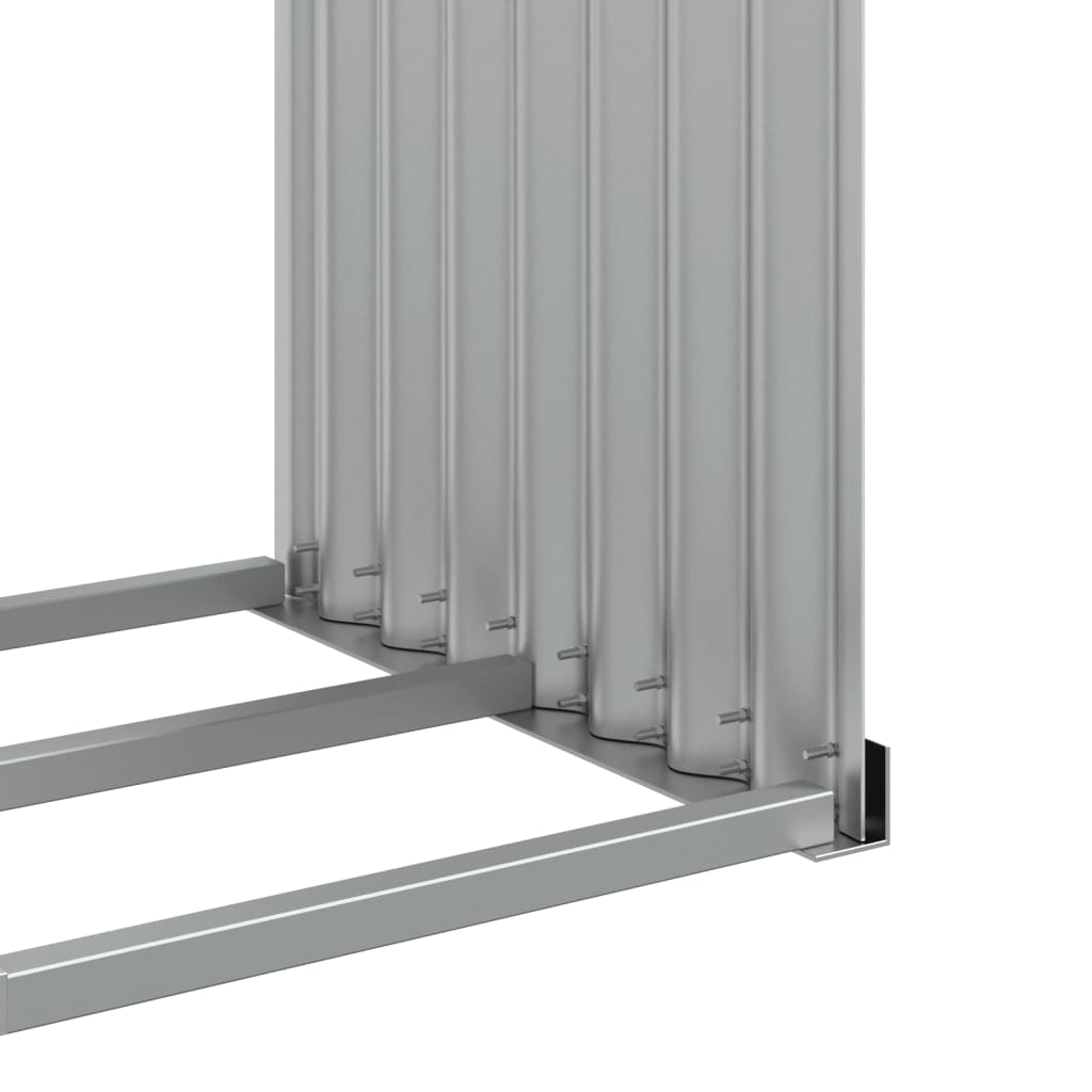 Kaminholzunterstand Anthrazit 120x45x210 Verzinkter Stahl