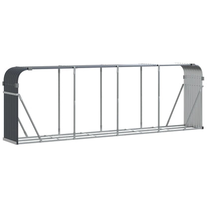 Kaminholzunterstand Anthrazit 300x45x100 cm Verzinkter Stahl