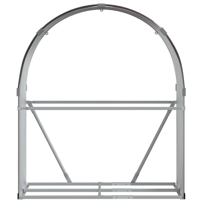 Kaminholzunterstand Braun 120x45x140 cm Verzinkter Stahl