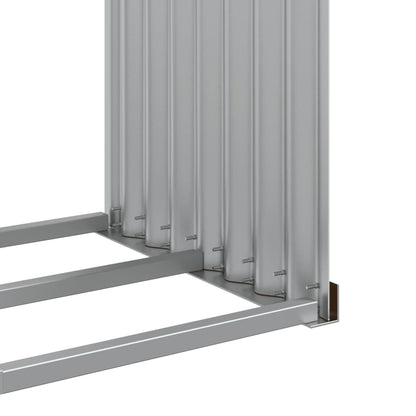 Kaminholzunterstand Holzoptik 120x45x140 cm Verzinkter Stahl