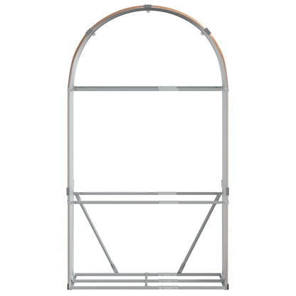 Kaminholzunterstand Holzoptik 120x45x210 cm Verzinkter Stahl