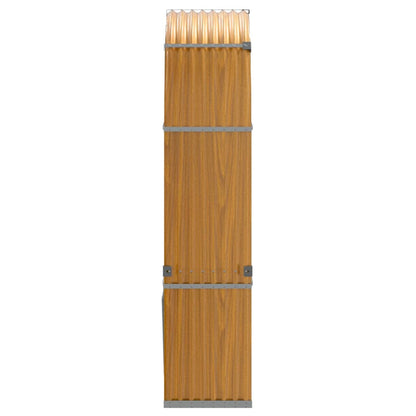 Kaminholzunterstand Holzoptik 120x45x210 cm Verzinkter Stahl