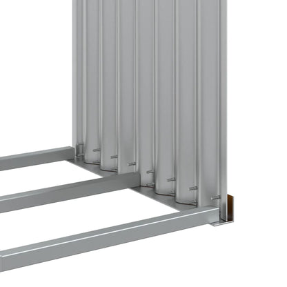 Kaminholzunterstand Holzoptik 120x45x210 cm Verzinkter Stahl
