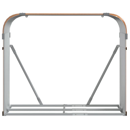 Kaminholzunterstand Holzoptik 120x45x100 cm Verzinkter Stahl