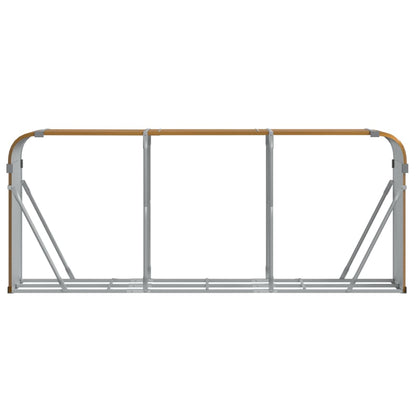 Kaminholzunterstand Holzoptik 234x45x100 cm Verzinkter Stahl