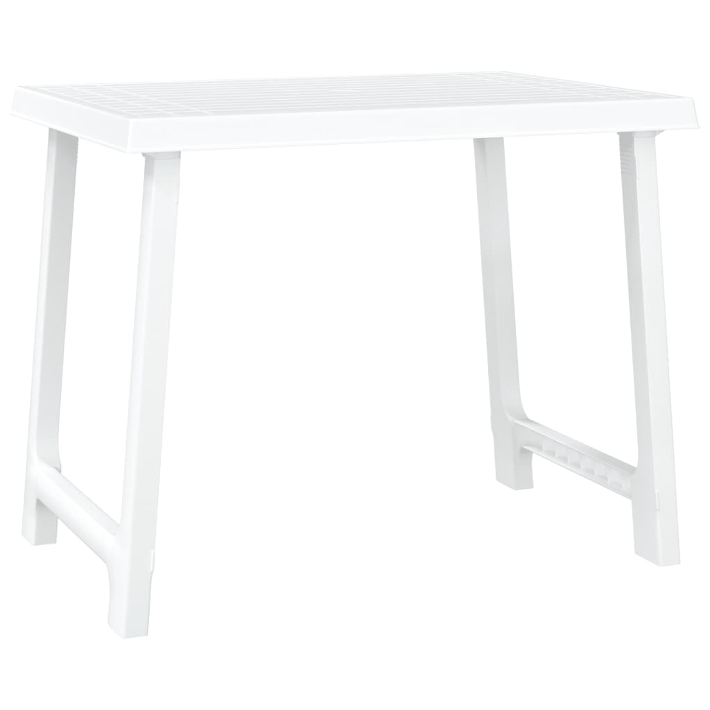 Campingbord Hvid 79x56x64 cm PP Trælook