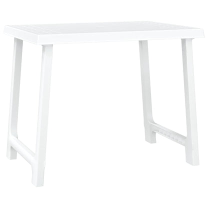 Campingbord Hvid 79x56x64 cm PP Trælook
