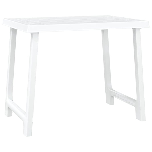 Campingbord Hvid 79x56x64 cm PP Trælook