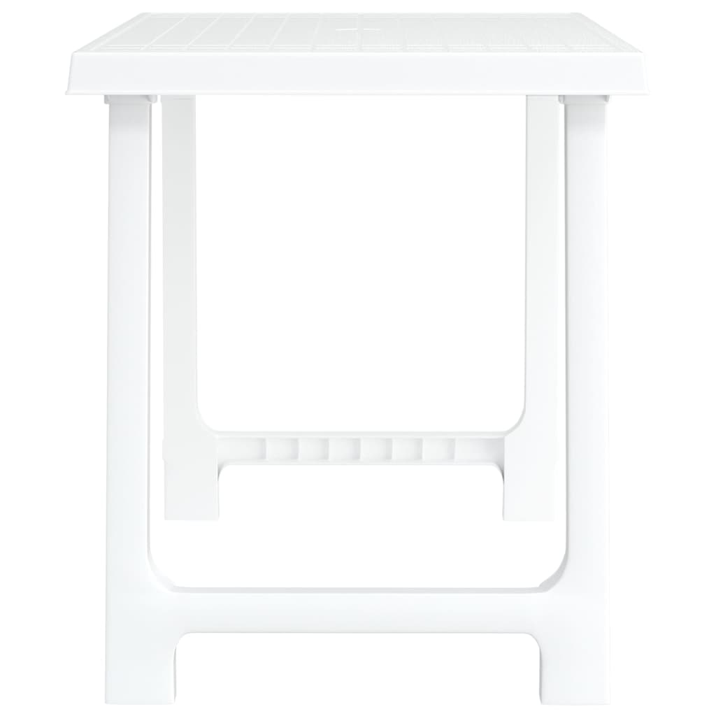 Campingbord Hvid 79x56x64 cm PP Trælook