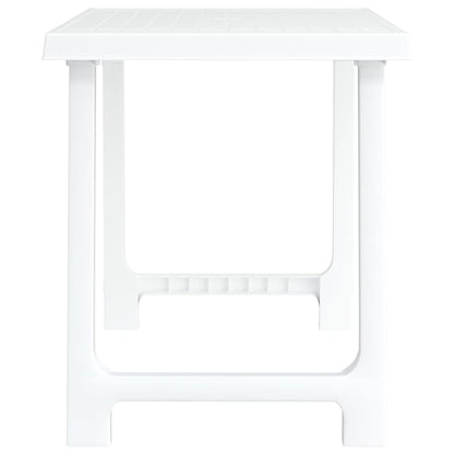 Campingbord Hvid 79x56x64 cm PP Trælook
