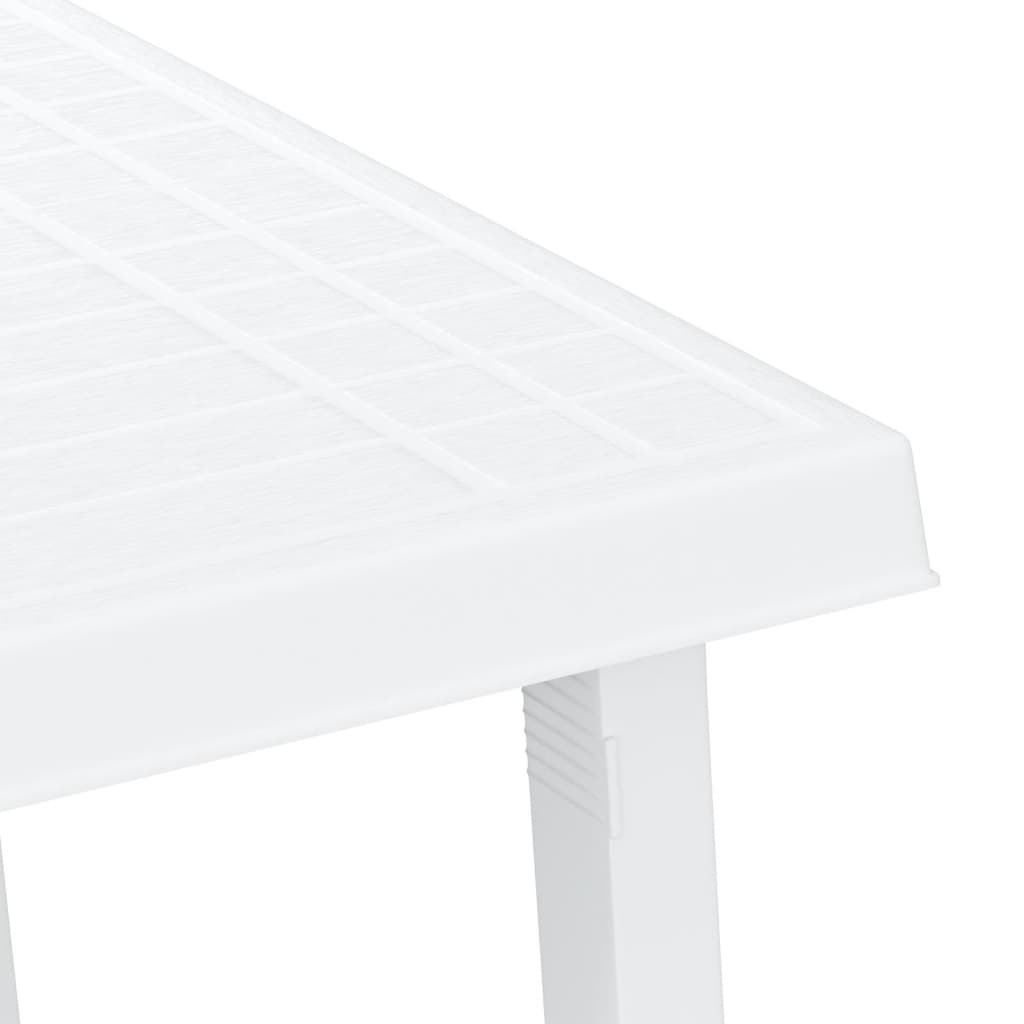 Campingbord Hvid 79x56x64 cm PP Trælook
